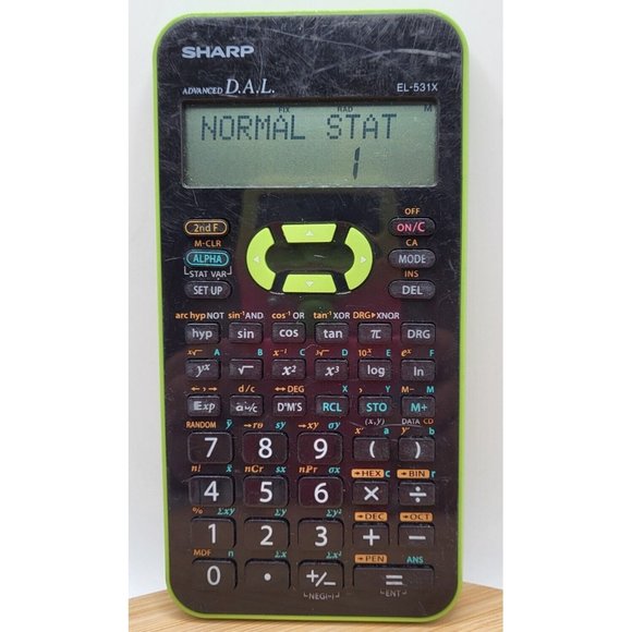 Sharp Scientific Statistical Calculator Green EL-531X Advanced DAL - Picture 1 of 6